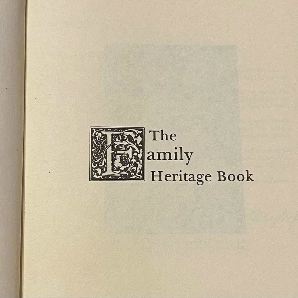 THE FAMILY HERITAGE BOOK - BEATRICE BAYLEY Copyright 1979 Registered 1980